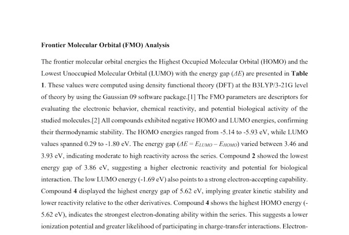 do computational chemistry projects, molecular docking and dft studies